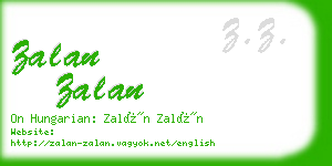 zalan zalan business card